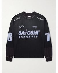 Satoshi Nakamoto - Moto Logo-Print Mesh T-Shirt - Lyst