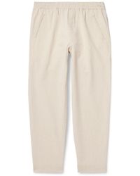 Folk - Drawcord Assembly Straight-Leg Linen And Cotton-Blend Trousers - Lyst