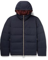 Brunello Cucinelli - Reversible Quilted Shell Hooded Down Jacket - Lyst