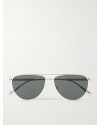 Brunello Cucinelli Oliver Peoples Aviator-style Silver-tone Sunglasses - Metallic
