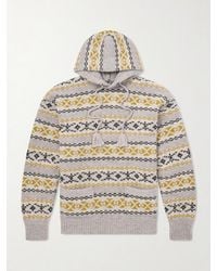 Kapital - Yellowknife Fair Isle Wool Hoodie - Lyst