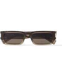 Saint Laurent - New Wave Rectangular-frame Acetate Sunglasses - Lyst