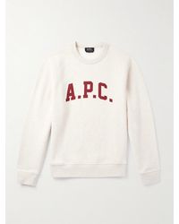 A.P.C. - Sweet Harris Logo-Print Organic Cotton-Jersey Sweatshirt - Lyst