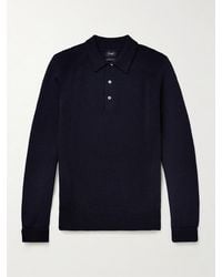 Drake's - Merino Wool Polo Shirt - Lyst