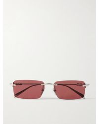 Gucci - Rimless Rectangular-Frame-Tone Sunglasses - Lyst