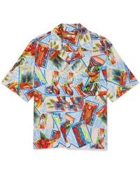 Bode - Camp-collar Printed Cotton-seersucker Shirt - Lyst