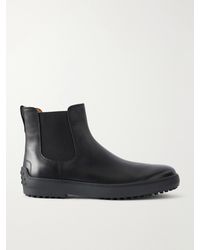 Tod's - Winter Gommino Leather Chelsea Boots - Lyst