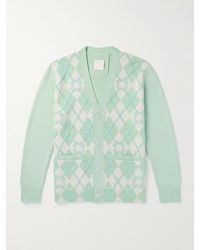 Givenchy - Cardigan aus einer Wollmischung mit Argyle-Muster - Lyst