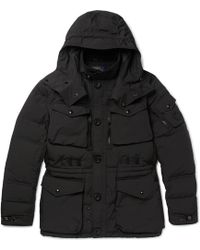 Polo Ralph Lauren Quilted Canvas Hooded Down Coat - Black