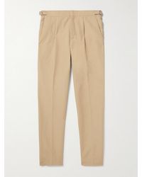 Orlebar Brown - Carsyn Tapered Pleated Linen And Cotton-Blend Trousers - Lyst