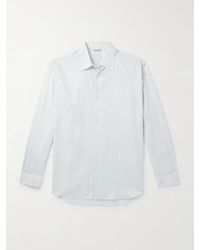 AURALEE - Sim-Fit Striped Cotton And Silk-Blend Twill Shirt - Lyst