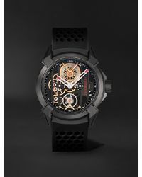 Jacob & Co - Epic X Limited Edition Hand-wound Skeleton 44mm Titanium And Rubber Watch - Lyst