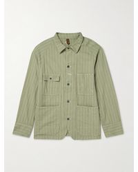 Kapital - Gibson Striped Linen And Cotton-Blend Overshirt - Lyst