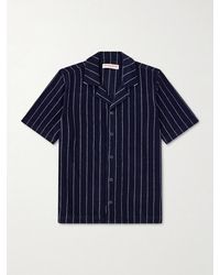 Orlebar Brown - Hawkin Stripe Towelling Cotton Shirt - Lyst