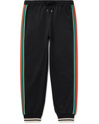 Gucci - Striped-panel Tapered Woven-blend jogging Bottom - Lyst