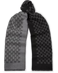 Gucci - Reversible Logo-Print Wool Scarf - Lyst