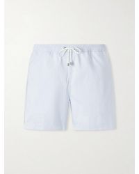 Sunspel - Fine Striped Straight-Leg Swim Shorts - Lyst