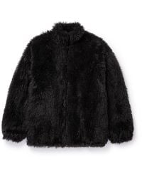 Balenciaga - Oversized Faux Fur Bomber Jacket - Lyst