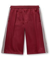 adidas Originals - Wales Bonner Wide-leg Striped Recycled-jersey Drawstring Shorts - Lyst