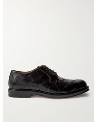 Bottega Veneta - Intrecciato Leather Derby Shoes - Lyst