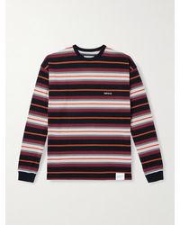 Neighborhood - Logo-Embroidered Striped Cotton-Jersey T-Shirt - Lyst
