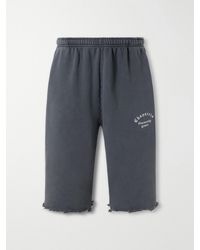 Willy Chavarria - Community Center Distressed Logo-Print Cotton-Jersey Shorts - Lyst