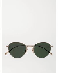 Mr. Leight - Mulholland S Round-frame Gold-tone Sunglasses - Lyst
