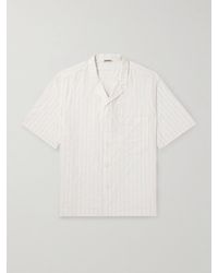 Barena - Bagolo Hemd aus Baumwollpopeline mit Nadelstreifen und Stehkragen - Lyst