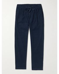 Polo Ralph Lauren - Pleated Tapered Stretch Cotton-Corduroy Drawstring Trousers - Lyst
