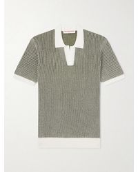 Orlebar Brown - Horton Slim-Fit Crocheted Cotton Polo Shirt - Lyst