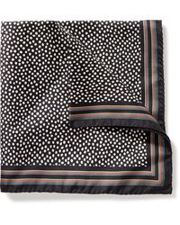 Paul Smith - Striped Polka-dot Printed Cotton Pocket Square - Lyst