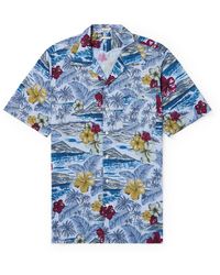 Massimo Alba - Venice Camp-collar Printed Cotton Shirt - Lyst