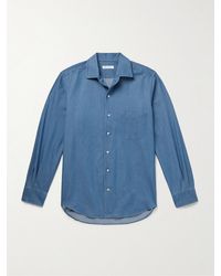 Loro Piana - André Cotton-Chambray Shirt - Lyst