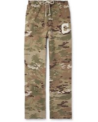 CHERRY LA - Straight-leg Camouflage-print Logo-appliquéd Cotton-jersey Sweatpants - Lyst