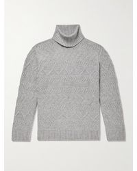 NN07 - Bert Cable-knit Rollneck Sweater - Lyst