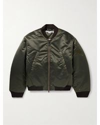 Acne Studios - Oliev Logo-Embroidered Padded Satin Bomber Jacket - Lyst