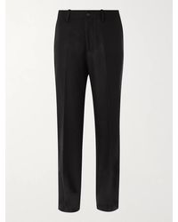 MR P. Wide-leg Virgin Wool And Cashmere-blend Trousers - Black