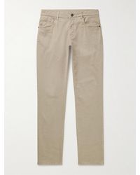 James Purdey & Sons - Slim-Fit Straight-Leg Cotton-Blend Twill Trousers - Lyst