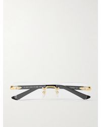 Cartier - Signature C Rimless Rectangular-Frame-Tone And Acetate Sunglasses - Lyst