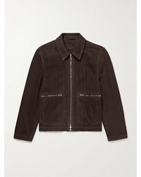 MR P. - Golf Perforated Suede Blouson Jacket - Lyst