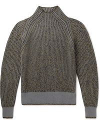 Loro Piana - Snow Wander Ribbed Cashmere And Silk-blend Mock-neck Sweater - Lyst