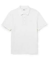 Burberry - Logo-embroidered Cotton-piqué Polo Shirt - Lyst