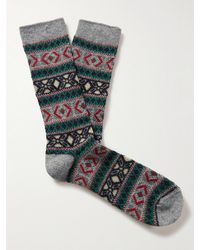 Anonymous Ism - Jacquard-knit Socks - Lyst