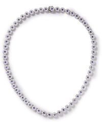Hatton Labs - Daisy Silver Cubic Zirconia Tennis Necklace - Lyst