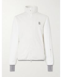 Brunello Cucinelli - Logo-Embroidered Cashmere And Cotton-Blend Shell Ski Jacket - Lyst