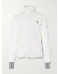 Brunello Cucinelli - Logo-Embroidered Cashmere And Cotton-Blend Shell Ski Jacket - Lyst