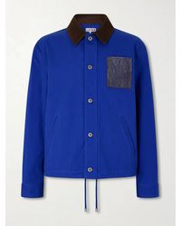 Loewe - Suede-Trimmed Cotton Jacket - Lyst