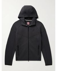 Nike - Logo-print Cotton-blend Tech Fleece Zip-up Hoodie - Lyst