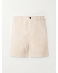 MR P. - Straight-leg Garment-dyed Organic Cotton-blend Twill Shorts - Lyst