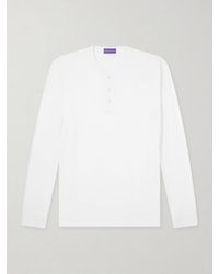 Ralph Lauren - Cotton-Jersey Henley T-Shirt - Lyst
